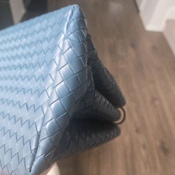 BOTTEGA VENETA Roma Intrecciato Nappa Bag Dark Teal EUC - Picture 9 of 16